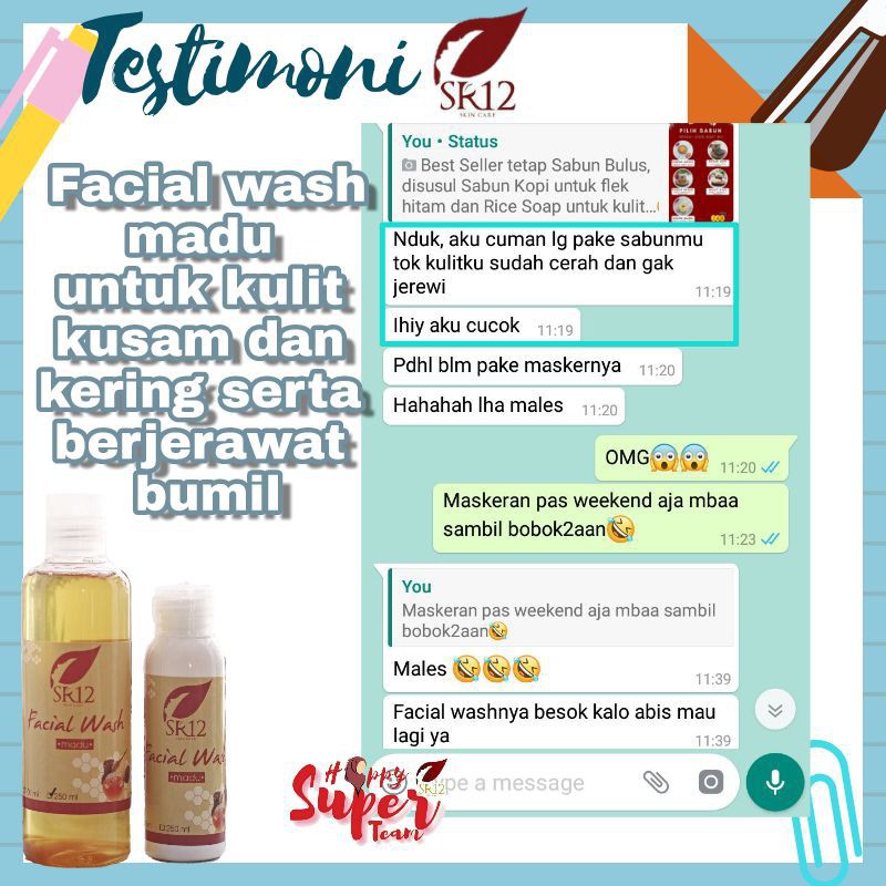 SR12 FACIAL WASH HONEY / SABUN MADU CAIR / SABUN KULIT KERING &amp; SENSITIF