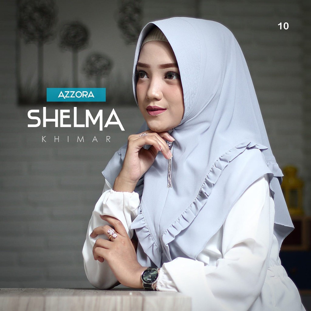 Shelma Khimar Mini Original by Azzora Hijab/ Mini khimar 2 layer rempel