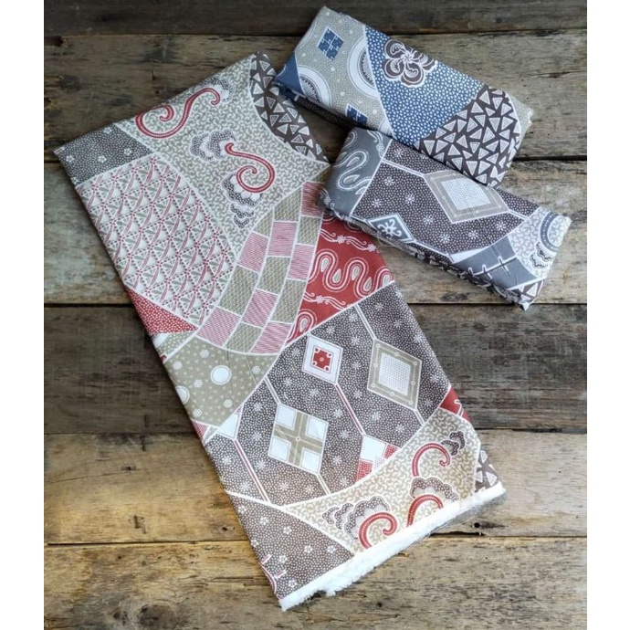 Kain Batik  cream soft kain batik TRR warna biru indigo