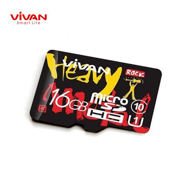 Micro SD VIVAN V16U10 16GB  TF Card Memory Card Class 10 Black + Red - Garansi Resmi 5 Tahun