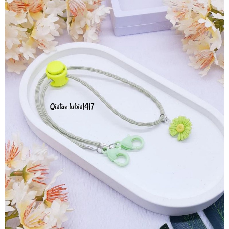 Strap elastis bandul Clay bunga daisy n bandul Clay bunga Krisan