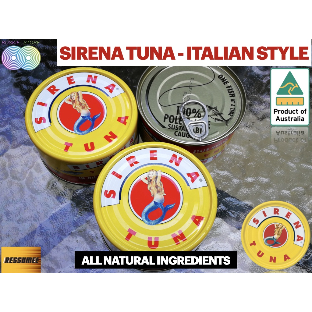 Sirena Tuna Oil Italian Style Chilli in Oil Makanan Kaleng Siap Saji Bahan Natural