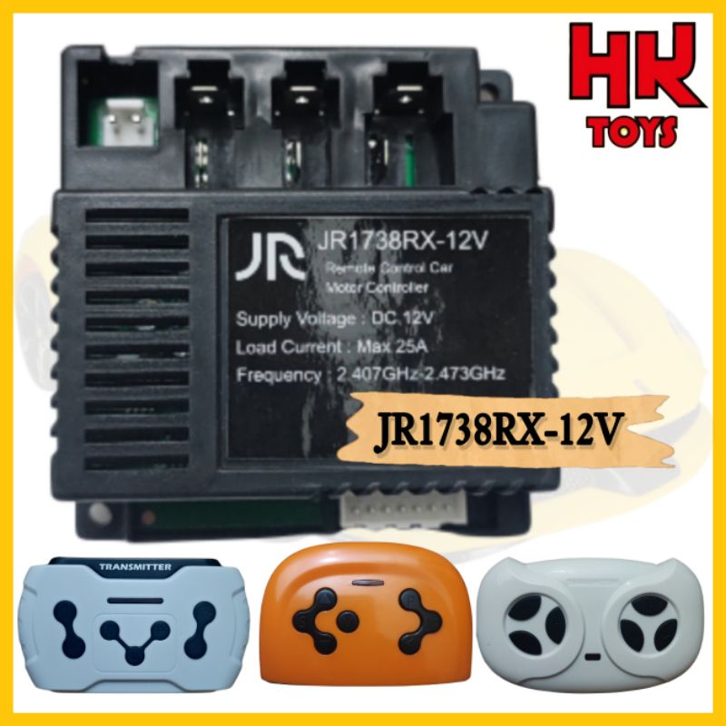 Receiver Set Remot Control JR1738RX-12V Bluetooth ( Modul PCB ) Mobil Mainan