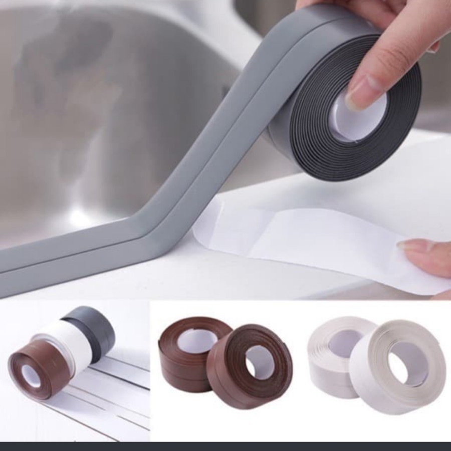 Penutup Celah Siku List Lantai Keramik Toilet Karet Pengaman Serbaguna Seal Tape Protection