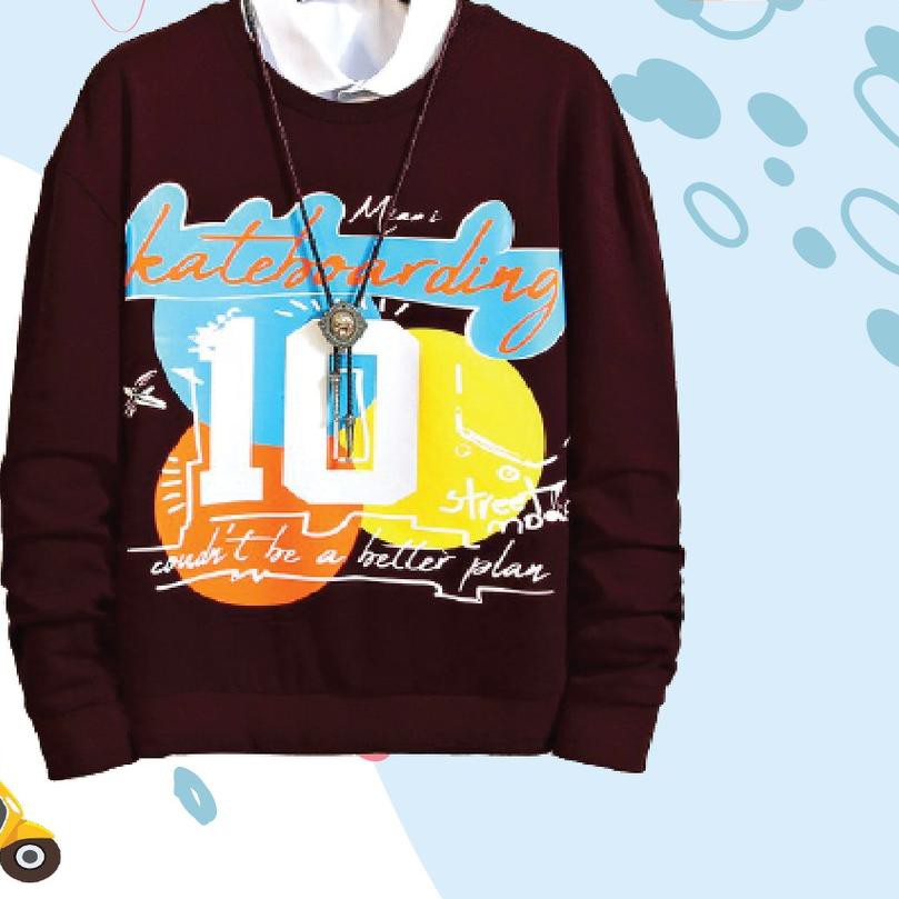 ❆ Sweter battle hoodie sweater cewek cowok basic sweater - Hitam officialstore ✷