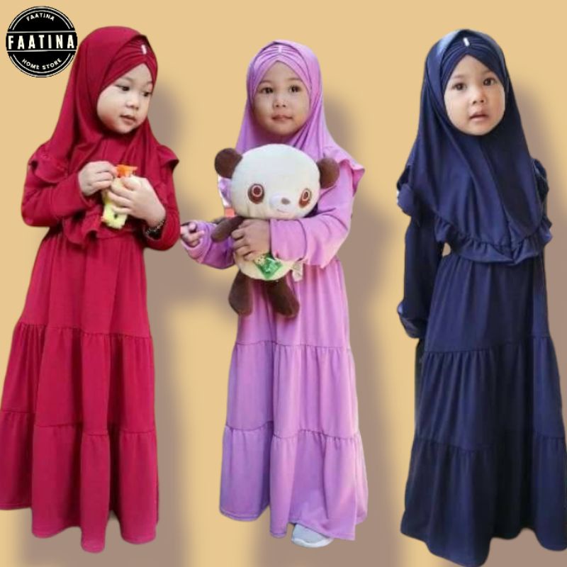 GAMIS POLOS ANAK PEREMPUAN 3-5 TH | GAMIS JERSEY POLOS