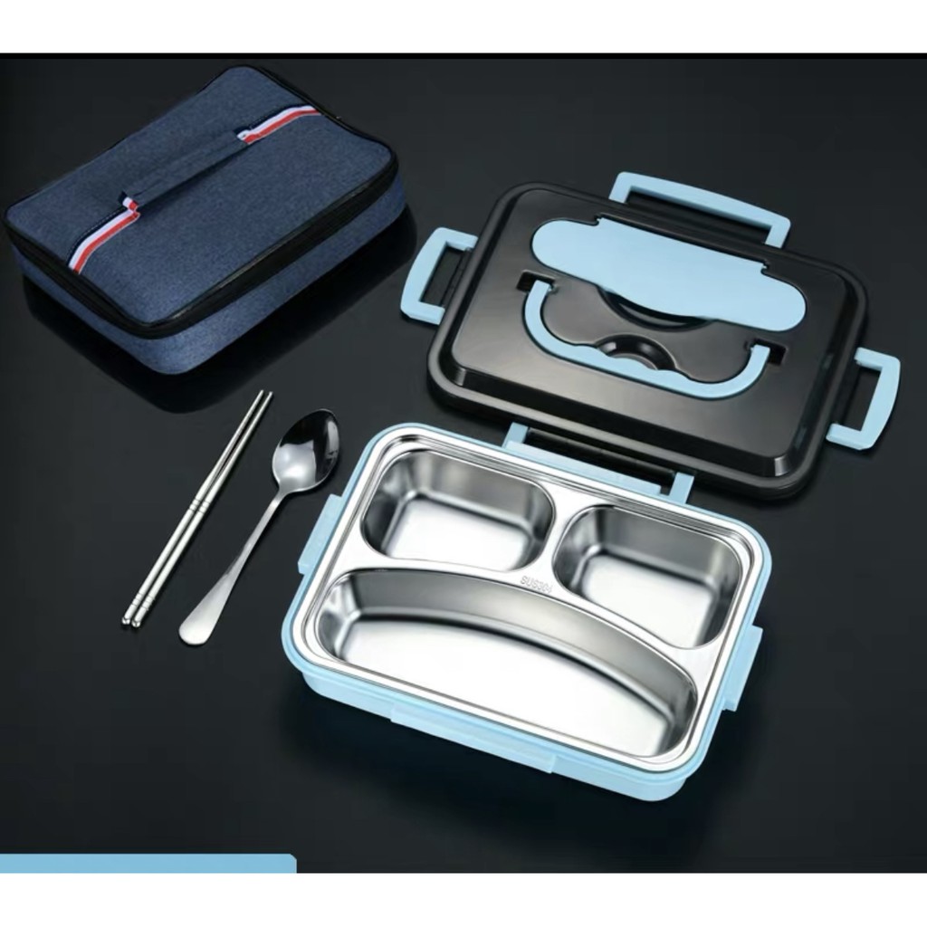 NEW Lunch Box Stainless Sekat 3 / Kotak Bekal Makan Siang