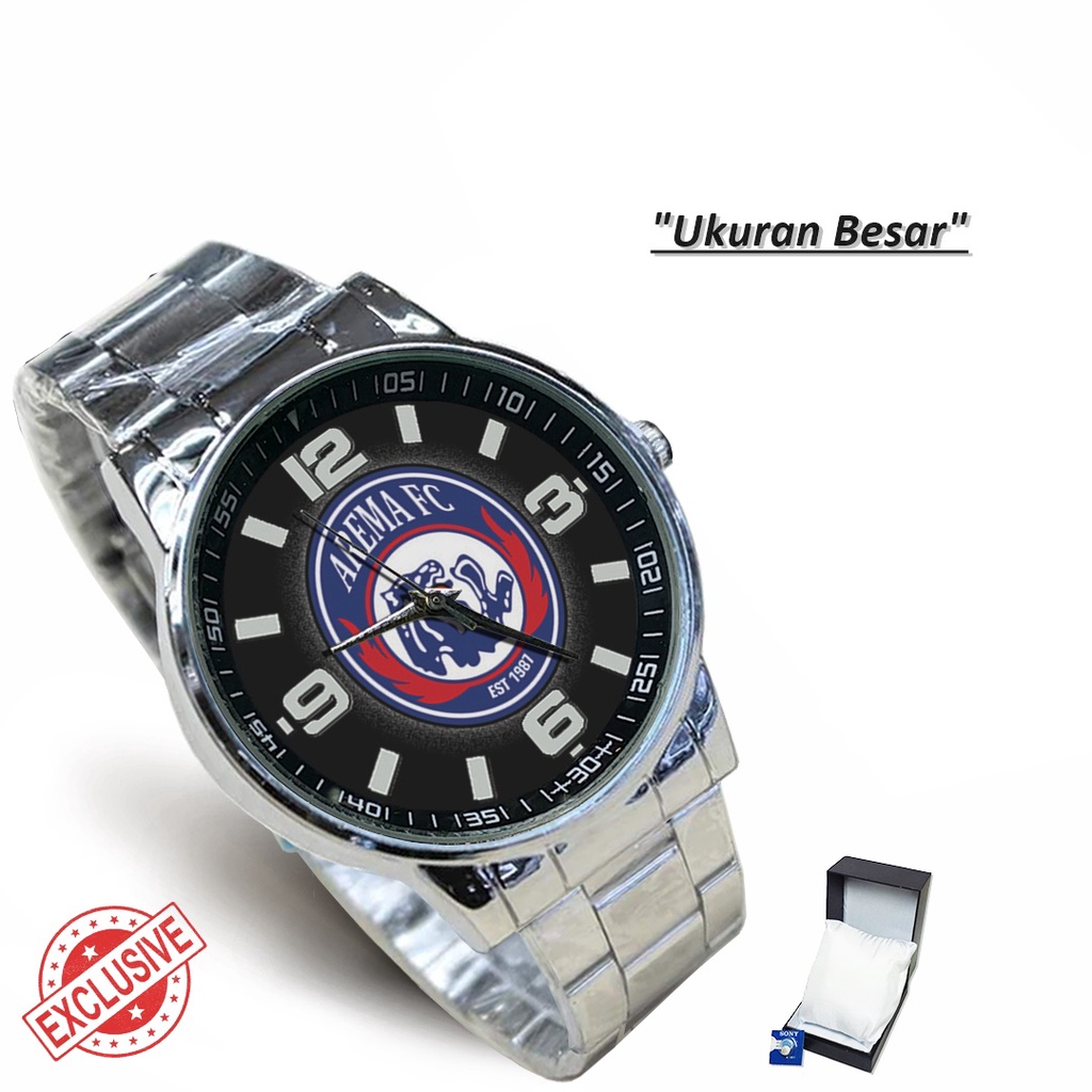 Jam Tangan Rantai Couple AREMA FC - 3 (Keren)