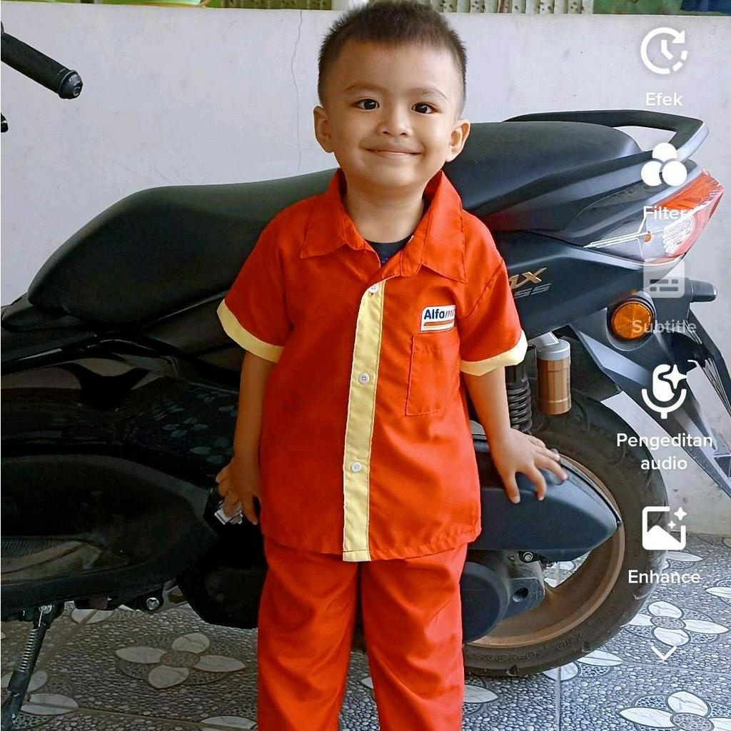 Baju Alfamart Anak/Baju Alfamart Anak Perempuan/Baju Alfamart anak Laki laki/Baju Alfamart  anak laki laki setelan/Baju Profesi anak/Baju Profesi Anak Laki Laki/Baju profesi murah/Baju Profesi Anak Perempuan