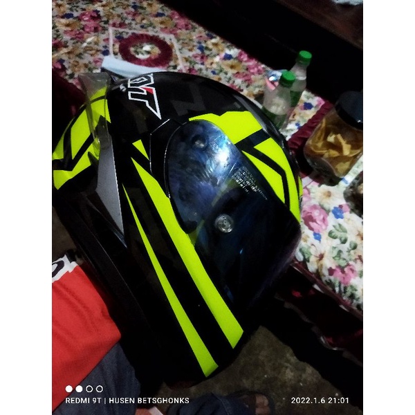 helm kyt falcon yeloow armour paket ganteng mulus bekas/seken/second/preloved