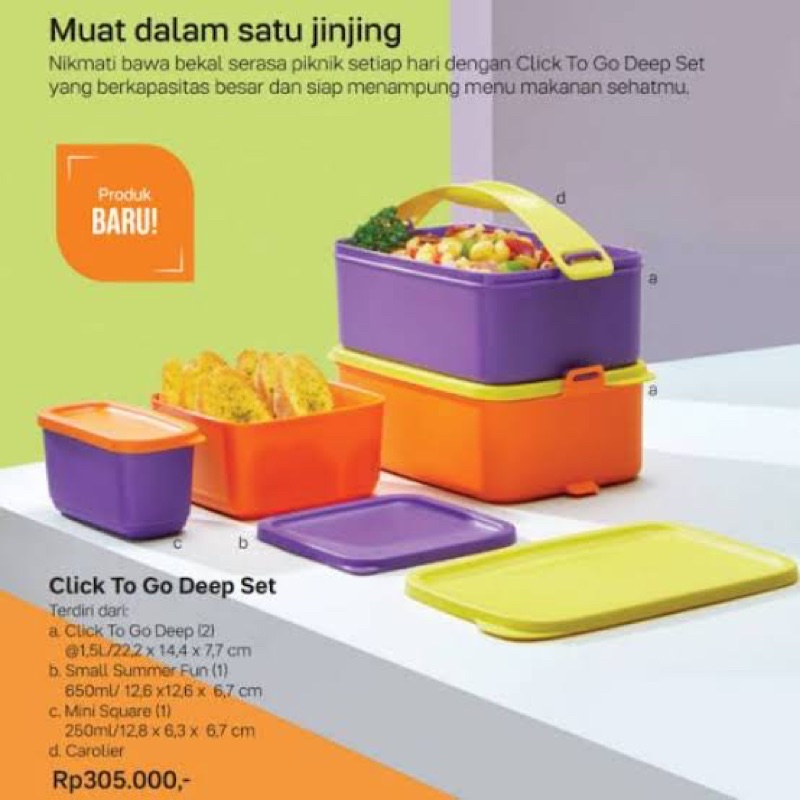 TUPPERWARE CLICK TO GO DEEP
