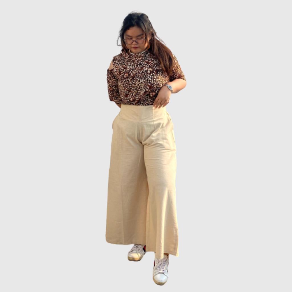 kulot linen / kulot linen highwaist / kulot big size / kulot jumbo / celana panjang wanita jumbo / l