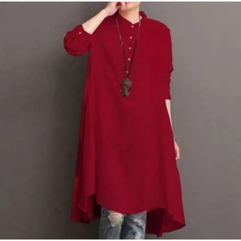 Tunik Terbaru Azura Long Tunik Terlaris Long Tunik Kekinian Pakaian Remaja Baju Wanita Remaja Masakini Pakaian Wanita Bahan Rami Lang Tunik Katun Rami Dres Wanita