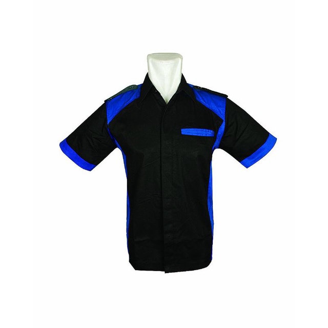 Baju kerja kombinasi Custom Bordir/Serangan Kantor/Pakaian Kerja karyawan/Kemeja komunitas tambah bordir logo /Baju pabrik Teknisi Lapangan Sekolah