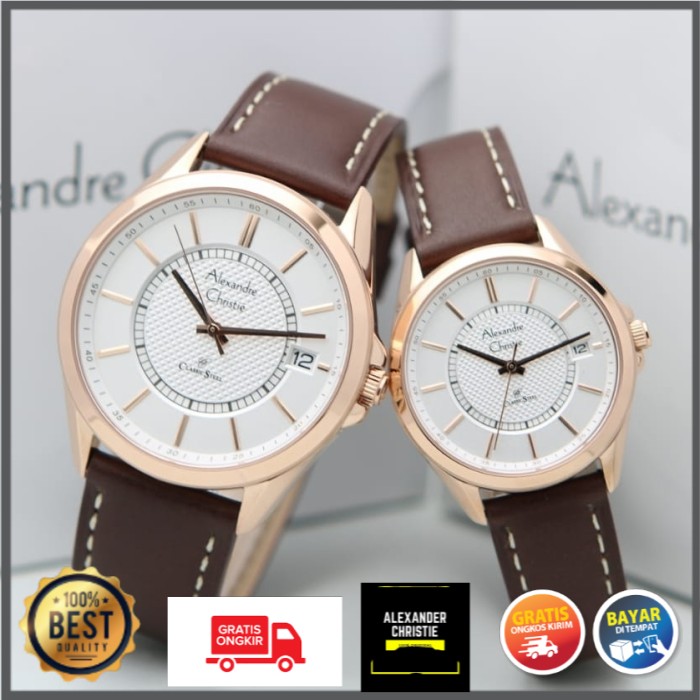 JAM TANGAN ALEXANDER CHRISTIE CRISTIE ALEXANDRE CHRISTIE CRISTIE COUPLE ORIGINAL AC8649