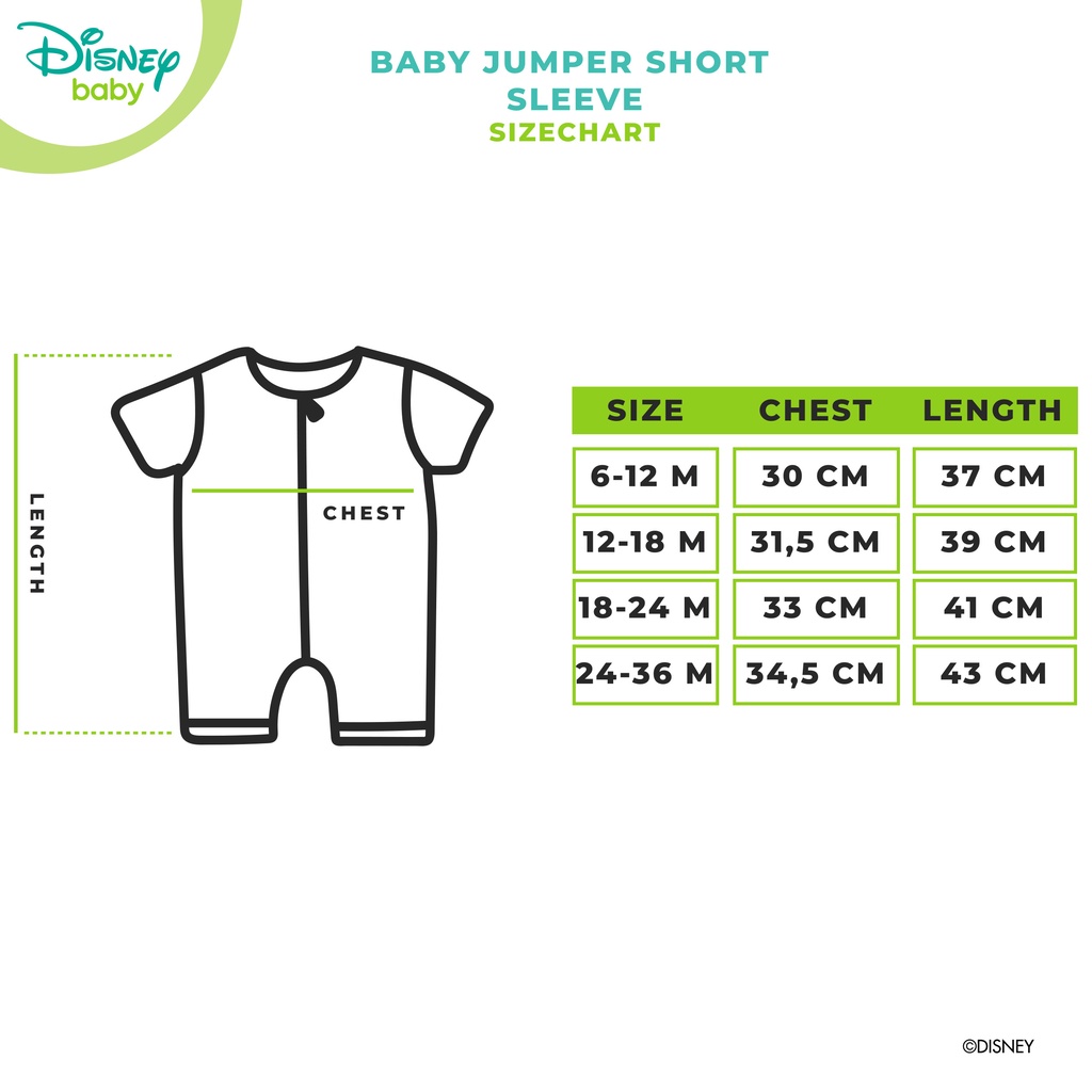 Jumper Bayi Pendek Mickey DISNEY Katun Bambu DMF144