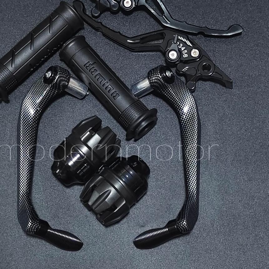 ▼ Proguard carbon sabit + Handgrip Domino + Jalu as + Handle CNC Variasi nmax mio vario vixion tiger