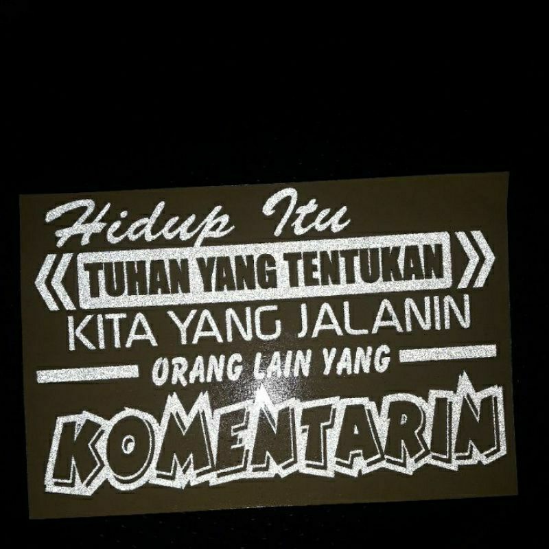 STIKER KACA SAMPING MOBIL / Stiker kata kata mobil