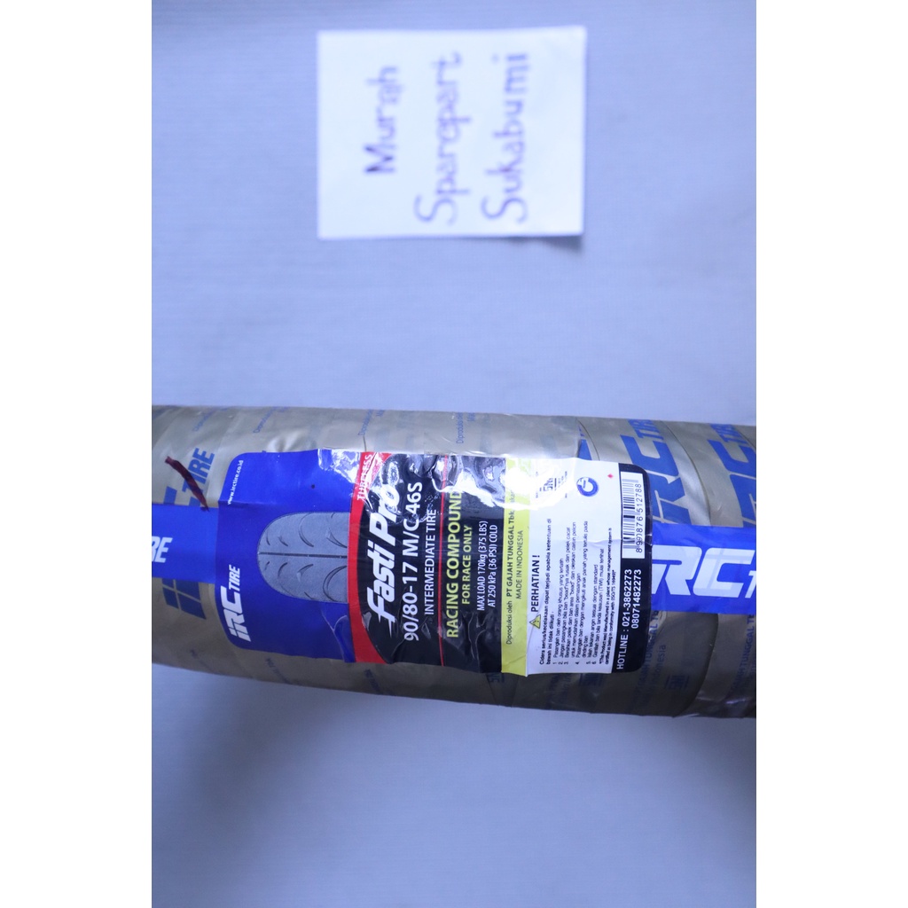 BAN BALAP IRC FASTI PRO UKURAN 90/80-17 RING 17 SOFT COMPOUND