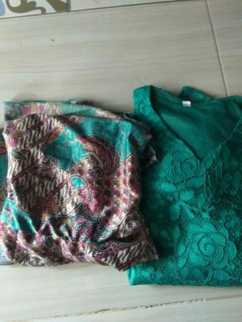 Setelan Rinjani Dan Rok Duyung Batik Anak Hijauterangtosca, Tannisa Collection