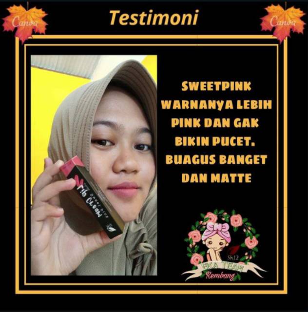 LIP CREAM MATTE SWEET PINK SR12 / LIPCREAM BPOM / WARNA LEBIH TAHAN LAMA / MENCERAHKAN BIBIR