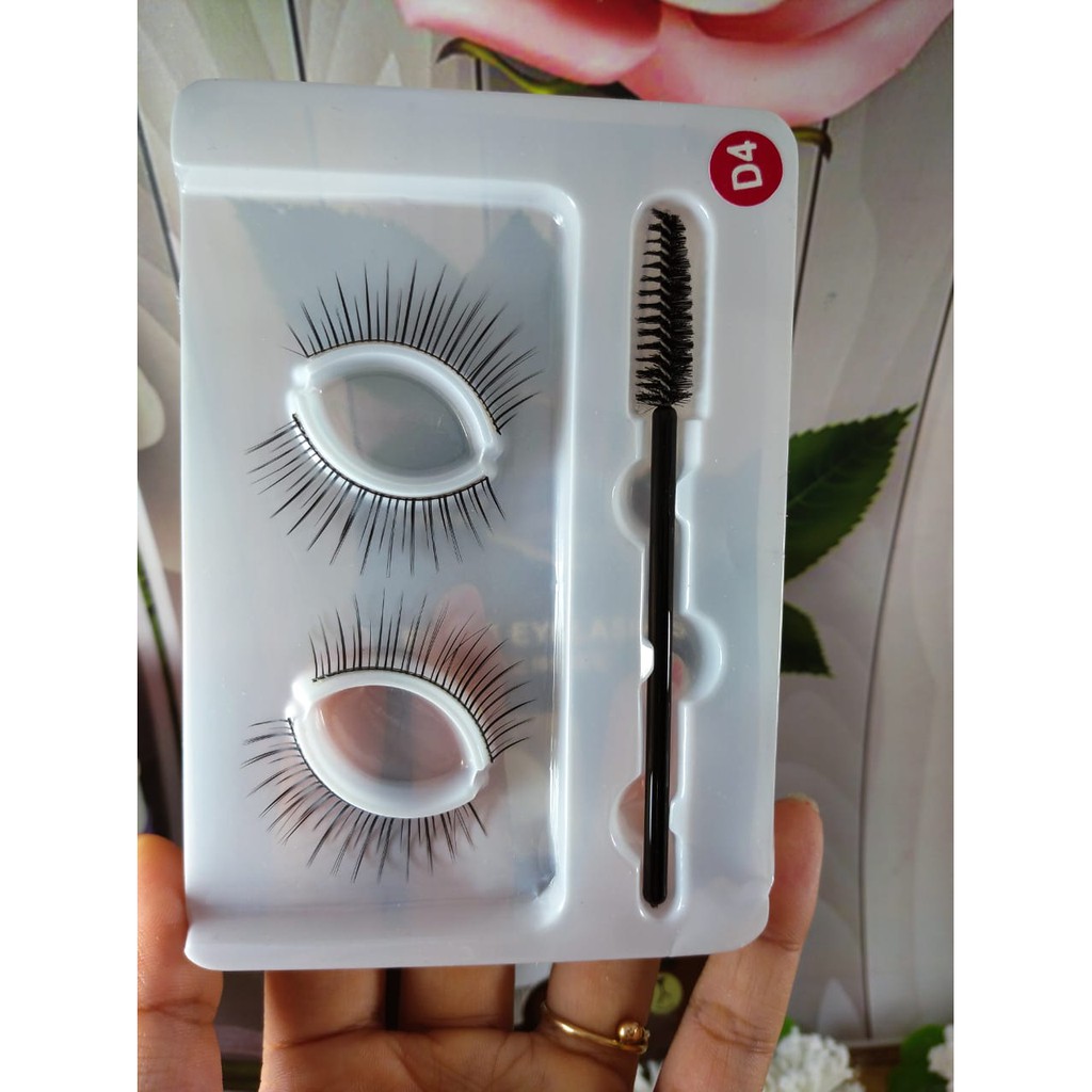 HARGA 1 SET ISI 2 PASANG Bulu Mata + Sisir bulu mata eyelash/ brush kuas bulu mata/ kuas mascara