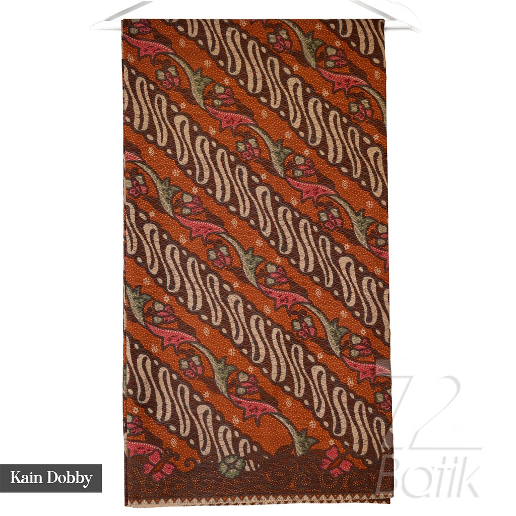 KAIN BATIK PREMIUM Dobby Motif Parang Warna Orange Oranye Oren Hijau Merah Dolbi Dobi 728182 Cap 72 Jarik Jarit Samping Kebat Panjang Batik Dobby Modern Premium Bahan Seragam Batik Pernikahan Kantor Keluarga Murah Kamen Jadi Batik Bali Lembaran