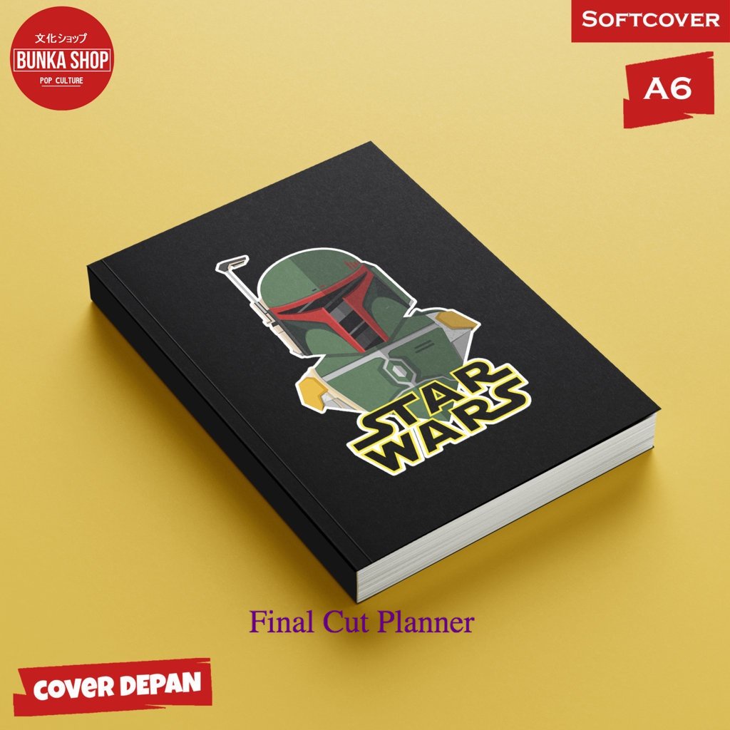 

Pocket Note Star Wars Boba Fett Black Softcover A6 Buku Tulis Catatan Notes Agenda planner Jurnal