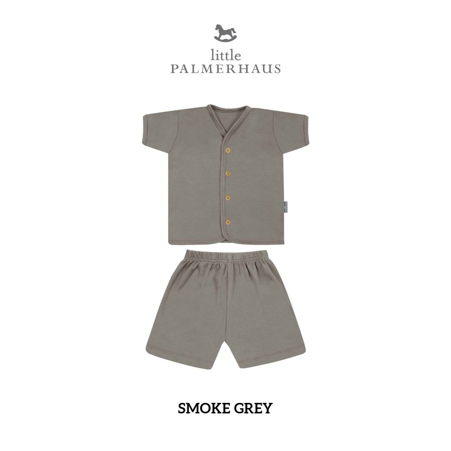 Little Palmerhaus - Button Tee Short (Setelan Bayi Kancing Depan NB-2y)