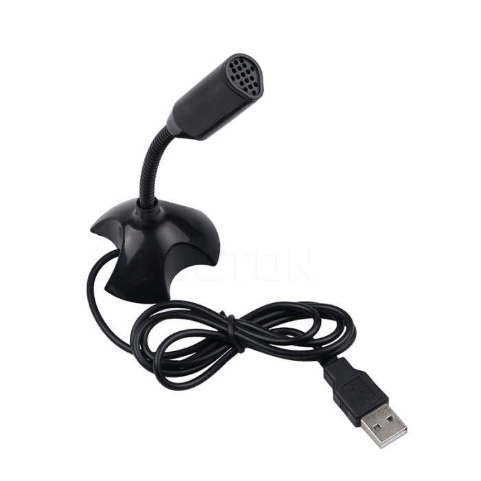 KEBIDU Mikrofon Mic Laptop Komputer USB HITAM