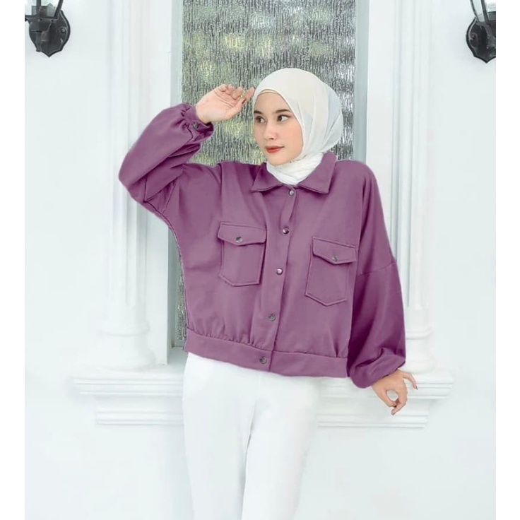 JAKET POCKET OLIN BUTTON/JAKET WANITA/ROMPI WANITA