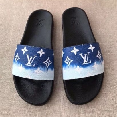 sandal lv mirror SENDAL PRIA SELOP COWOK SLIDE FLAT