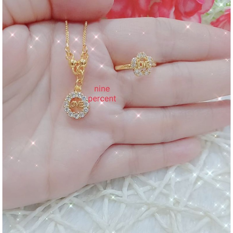 Kalung anak gold xuping motif kupu2 free cincin