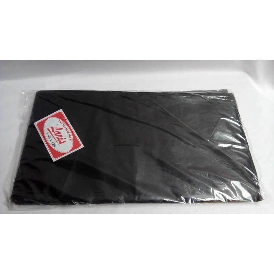 Kantong plastik sampah besar hitam trash bag Laris 90 x 120 per pack