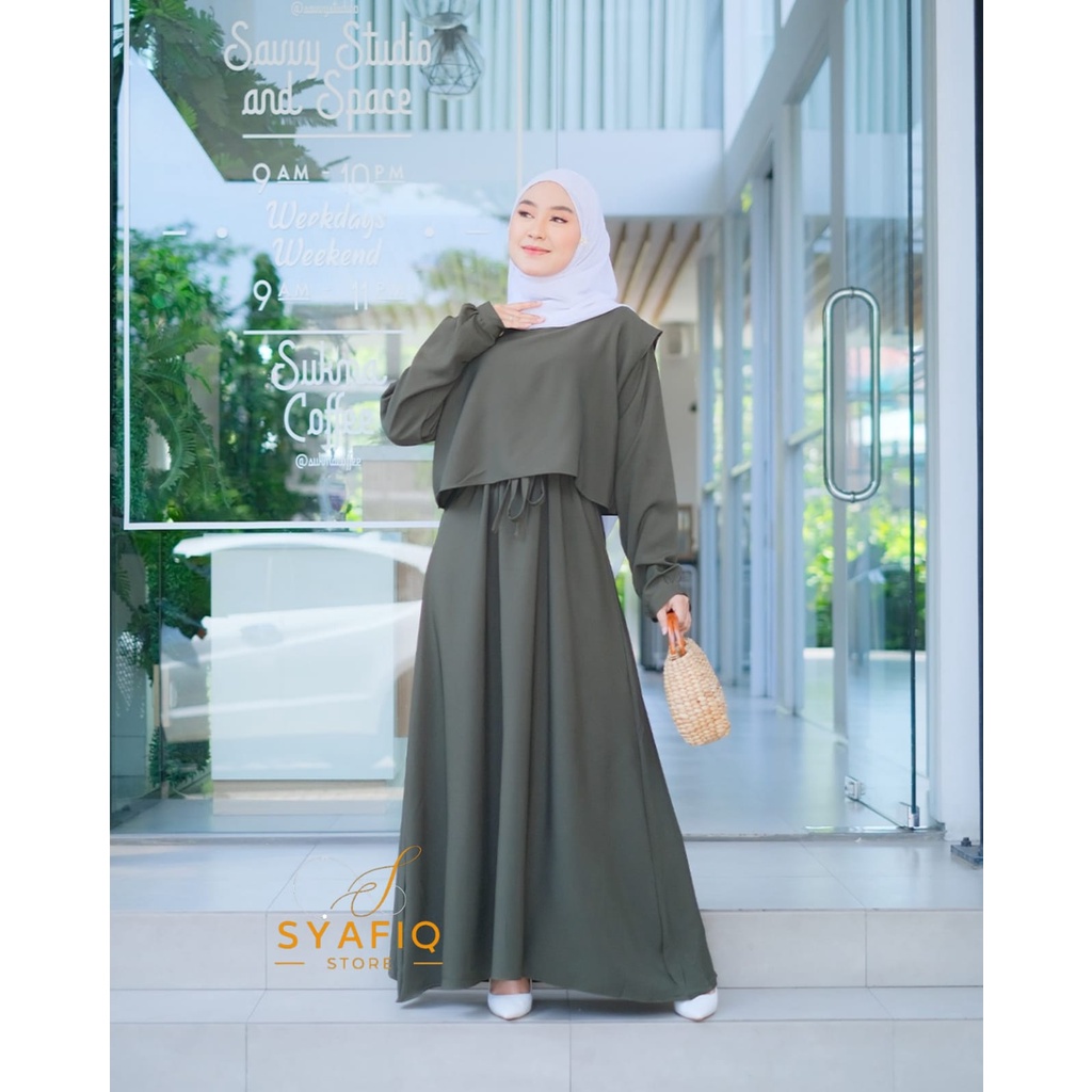 SYAFIQ - Andin Dress X Ria Ricis - Outfit Muslimah Terbaru - Fashion Gamis Masakini
