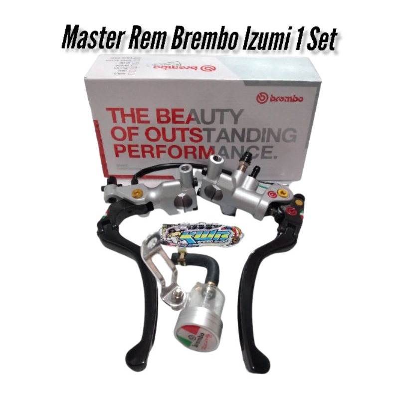 Master rem brembo izumi plus dudukan spion+kabel switch rem aerox sonic fu ninja beat mio scoopy dll Master rem brembo izumi handle rem brembo rcb 1 set master rem tabung switch kabel universal