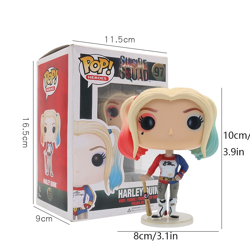 【Ready Stock】Suicide Squad Joker Harley Quinn Funko  Pop Action Figure Model Toys Collection