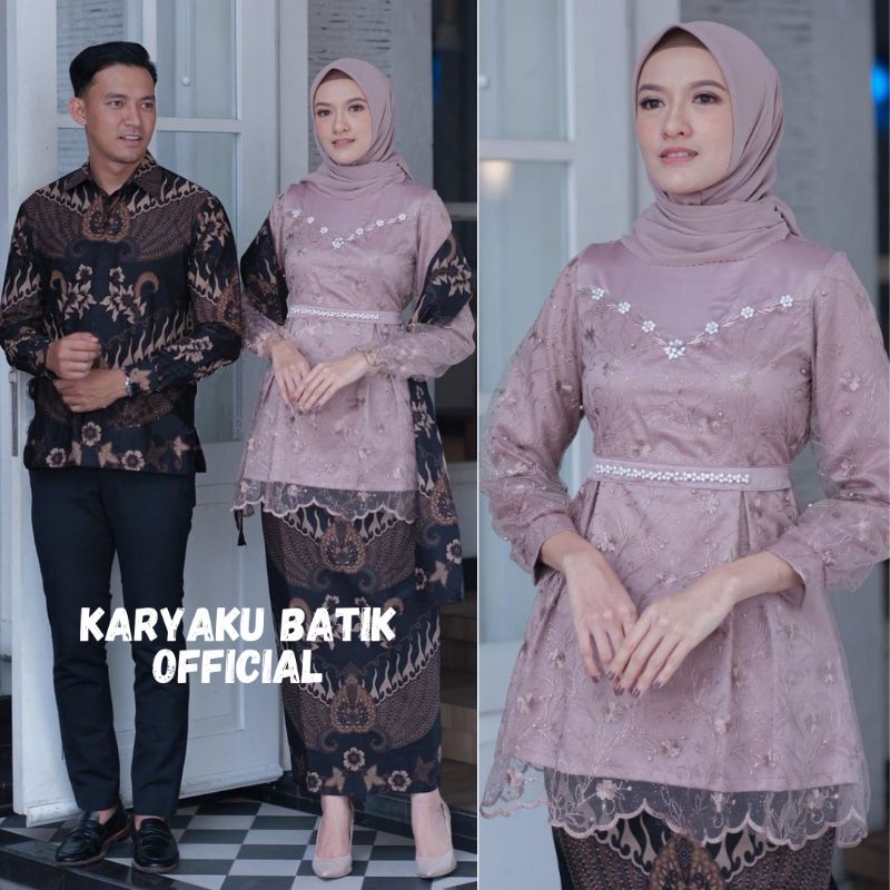 Batik Couple Kebaya Modern Kebaya Tunangan Lamaran Baju Wisuda Baju Tunangan Baju Lamaran Batik Bruk