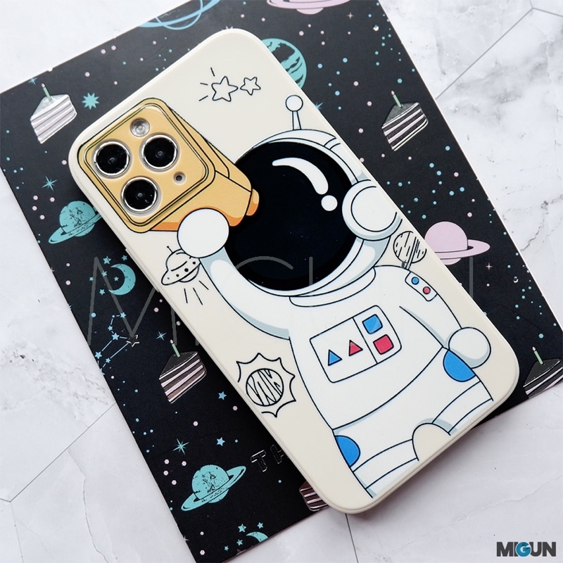 6D ASTRONAUT EDGE- 6D PRINTED - For Iphone 6 7 8 6+ 7+ 8+ X XR XSMAX 11 11PRO 11PROMAX 12PRO MAX