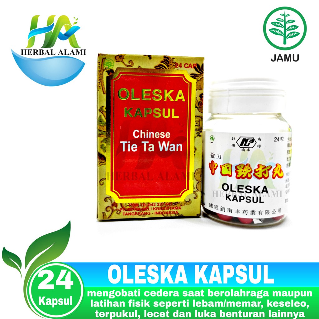 Oleska Kapsul Chinese Tie Ta Wan - Obat Kesleo Bengkak