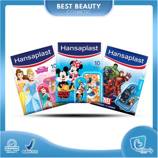 ★ BB ★ Hansaplast Karakter Kartun - Marvel Avengers - Princess - Frozen - 10 Sheets - Plaster Luka