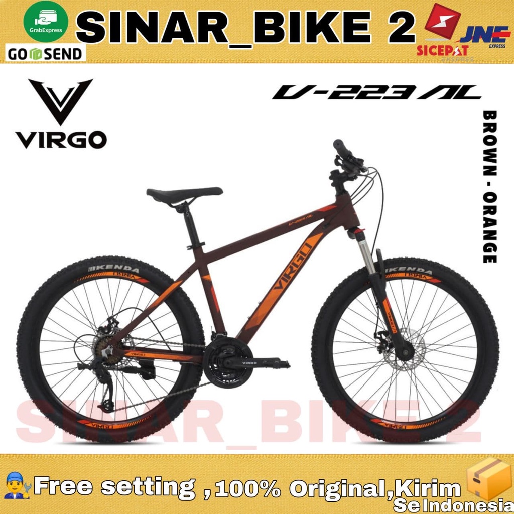 Sepeda Gunung 26 Inch MTB VIRGO V-223 Alloy 24 Speed Forx  Lock Out