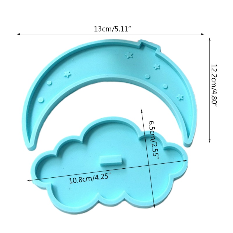 SIY  Moon Phone Bracket Epoxy Resin Mold DIY Jewelry Rings Holder Rack Silicone Mould