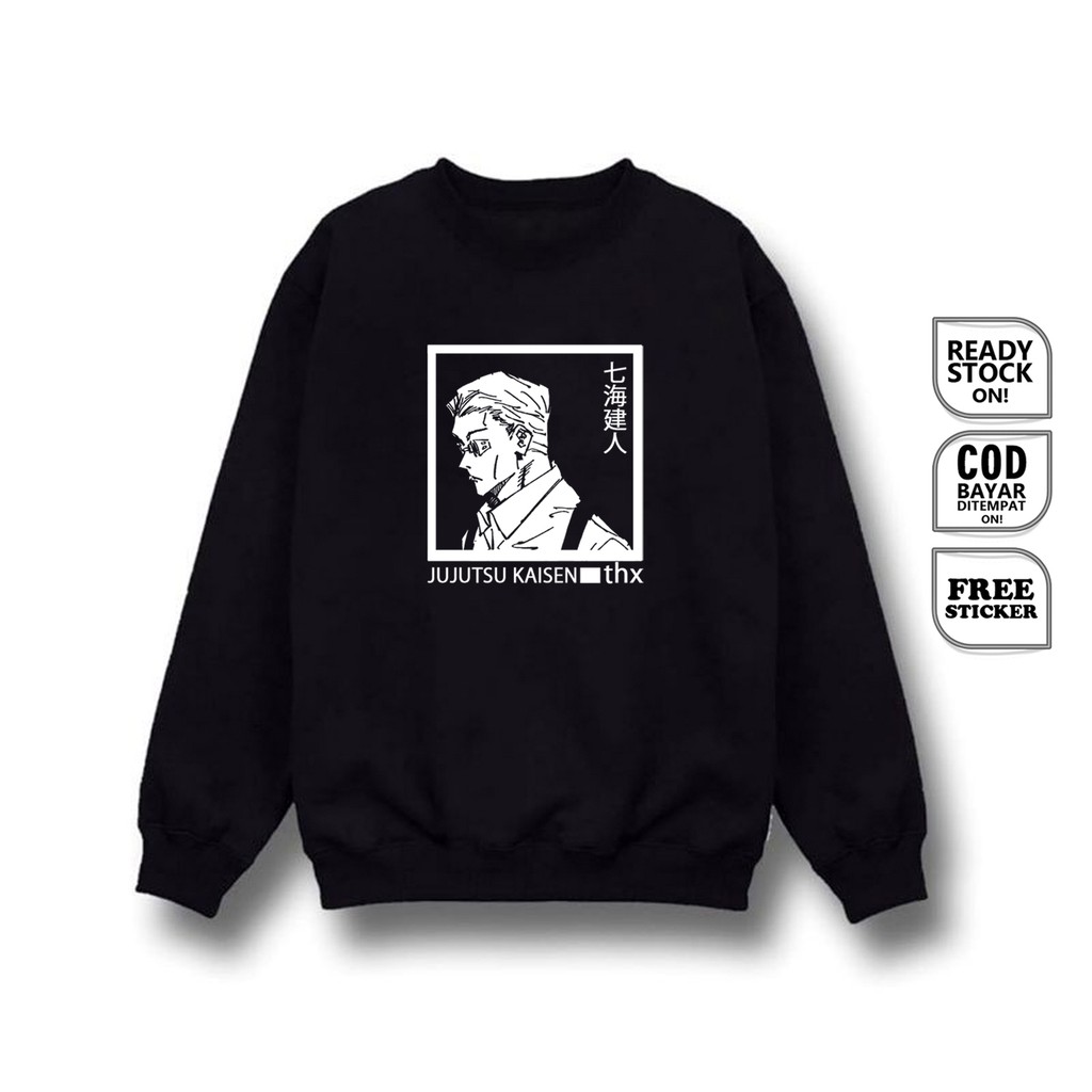 SWEATER CREWNECK KENTO NANAMI JUJUTSU KAISEN ANIME MANGA BAJU JEPANG GOJO TOJI ITADORI TODOAOI SIGN