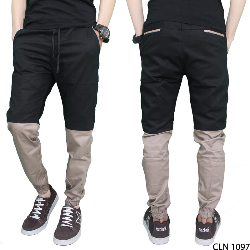 Celana Jogger Pants Terbaru Chino Hitam Abu – CLN 1097