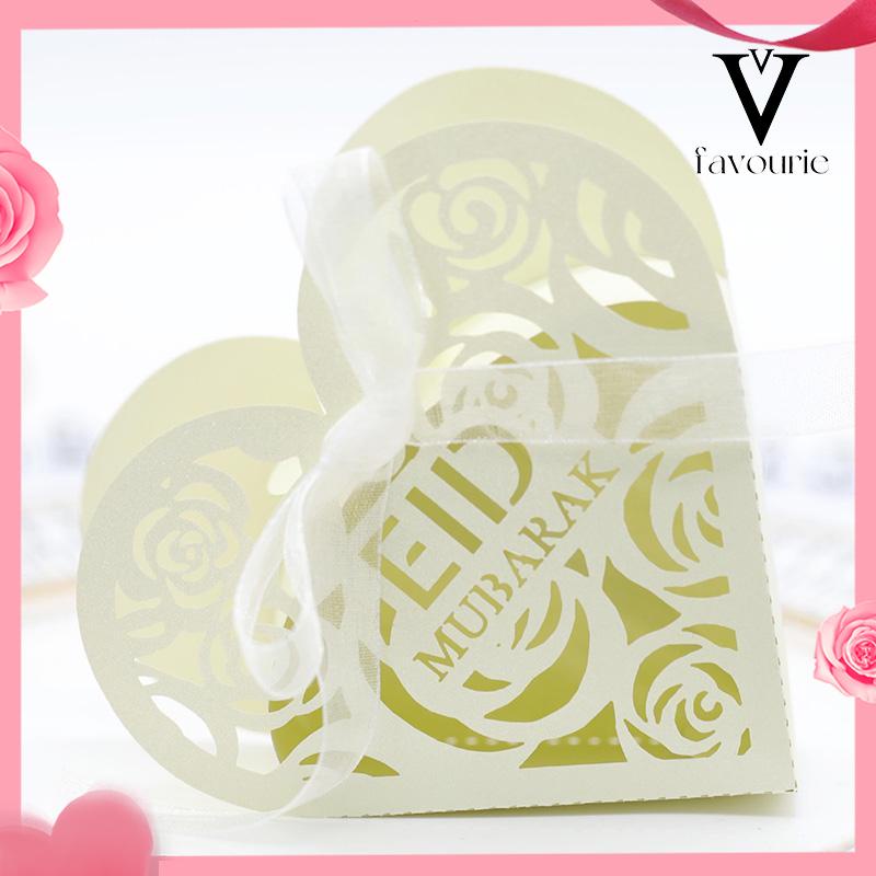 [COD]Pernikahan Idul Fitri Hollowed Out Rose Wedding Candy Box Ramadan Love Candy Box Kotak Cokelat-FA