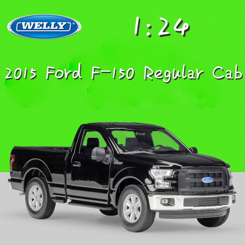 Import WELLY 1:24 Scale Metal Classic 2015 Ford F-150 Regular Cab Model Car Truck Diecast Vehicle