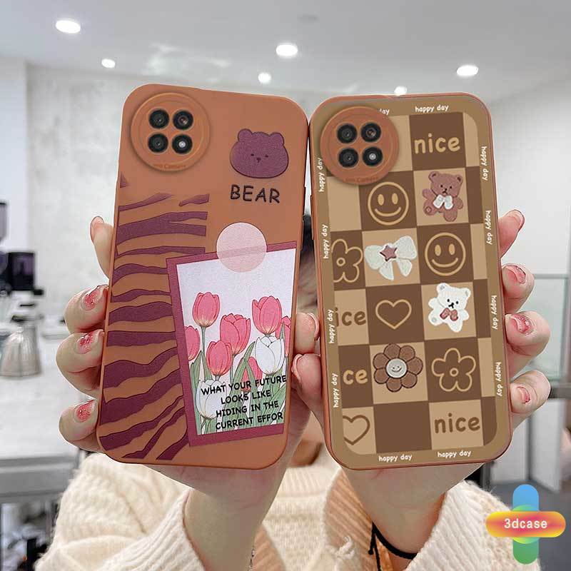 Chocolate Color Case Xiaomi Redmi Note 9 8 10 10S 9 10 PRO MAX 11 9S Xiaomi Redmi POCO C3 C31 X3 NFC X3 PRO Redmi 9 9C NFC 9A 9i 9T 9AT 9 PRO Power 10X POCO M2 PRO 10 Prime Fashion Heart Bear Angel Eyes Camera Protector Soft TPU Case Cover