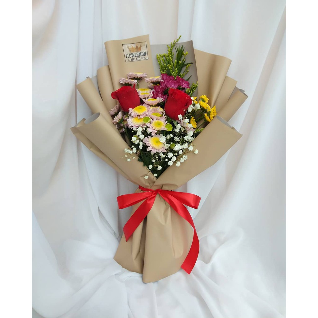 flower medan Buket Bunga Mawar Asli Hadiah Anniversary Ulang Tahun Wisuda Medan