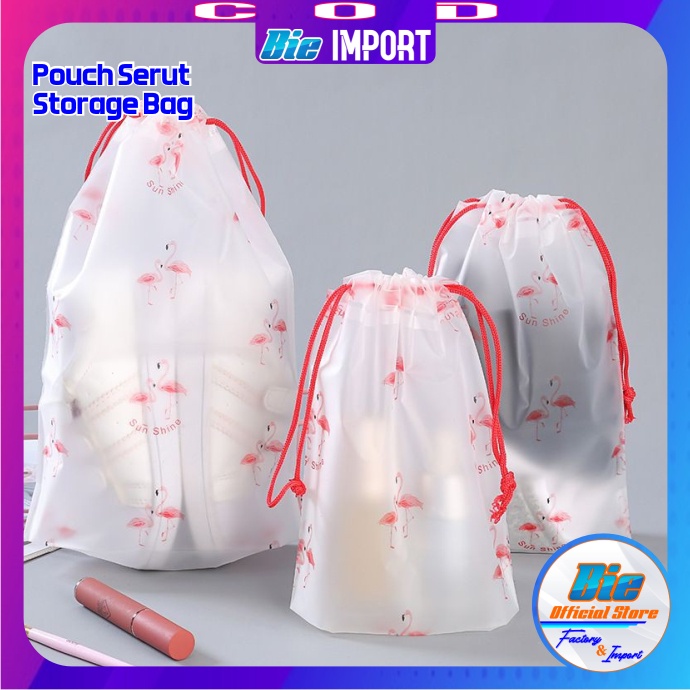 Tas Kosmetik / Pouch Make Up Travel / Tas Serut Korea Impor